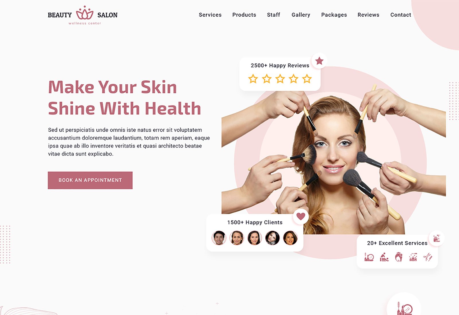 Beauty salon website template HTML